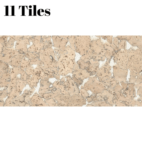 Decorative Cork Wall Tiles - Cream - 1 Pack - 1.98m2 (21.31sqft) - InStock