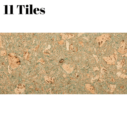 Decorative Cork Wall Tiles - Green - 1 Pack - 1.98m2 (21.31sqft) - InStock