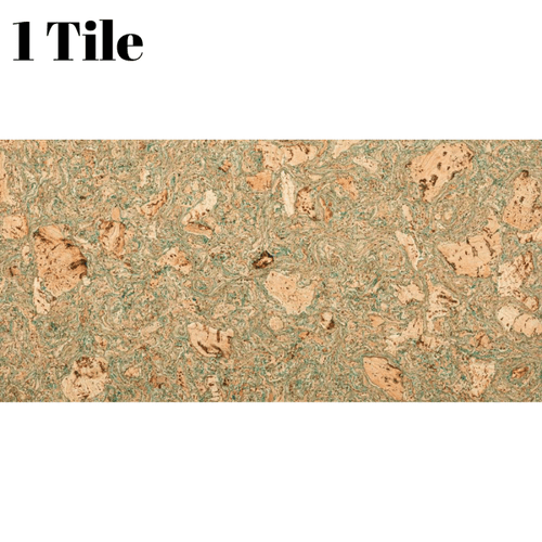 Decorative Cork Wall Tiles - Green - 1 Tile - 0.18m2 (1.94sqft) - InStock