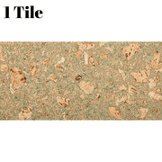 Decorative Cork Wall Tiles - Green - 1 Tile - 0.18m2 (1.94sqft) - InStock