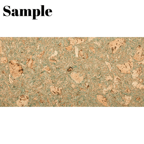 Decorative Cork Wall Tiles -Green - Sample - 1 Strip - InStock