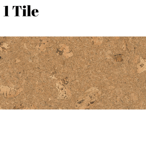 Decorative Cork Wall Tiles - Natural 1 - 1 Tile - 0.18m2 (1.94sqft) - InStock
