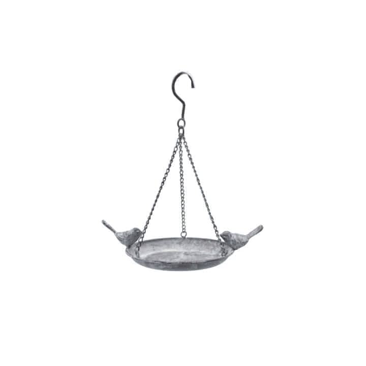 Hanging Metal Bird Bath and Feeding Station