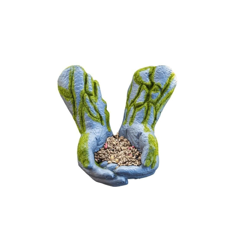 Resin Open Hands Bird Feeder