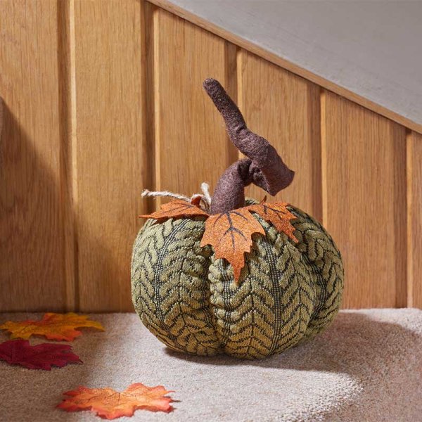 4 Pack Medium Plush Pumpkin Handcrafted Autumn Decorations