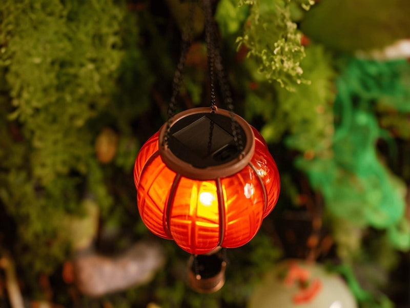 Solar Hot Air Balloon Hanging Lantern with Cool Flame Effect