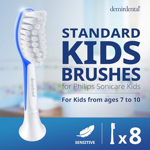Demirdental Kids Toothbrush Heads for Philips Sonicare Kids (Ages 7-10) – Dark Blue