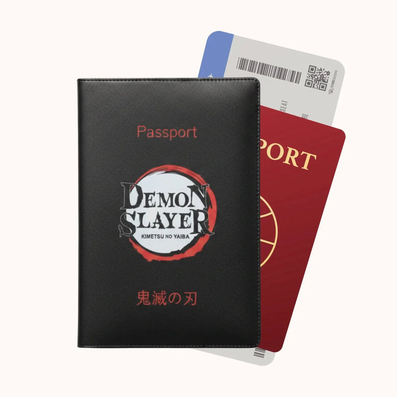 Demon Slayer Black Passport Cover