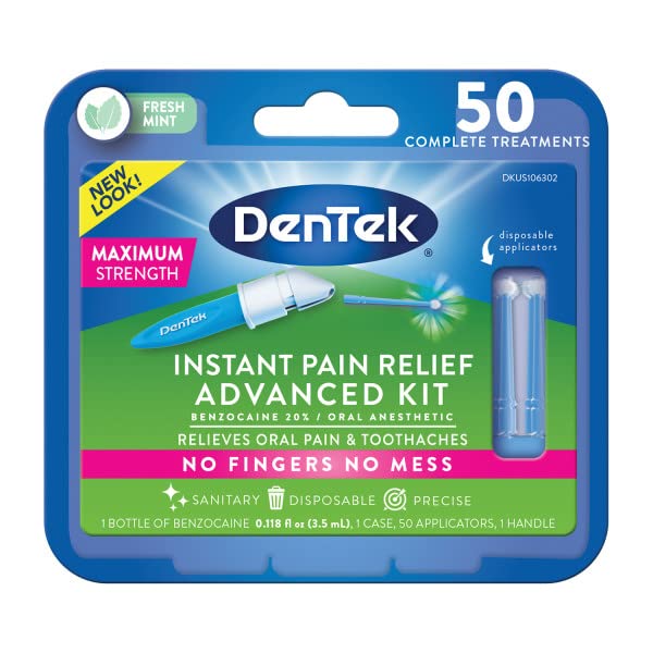 DenTek Adult Instant Tooth Pain Relief Kit – 50 Applicators (Pack of 4)