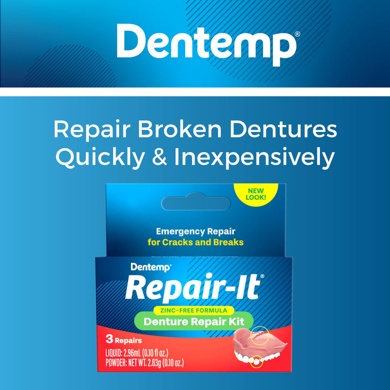 Dentemp Repair Kit - Repair-It Advanced Formula Denture Repair (Pack of 2)