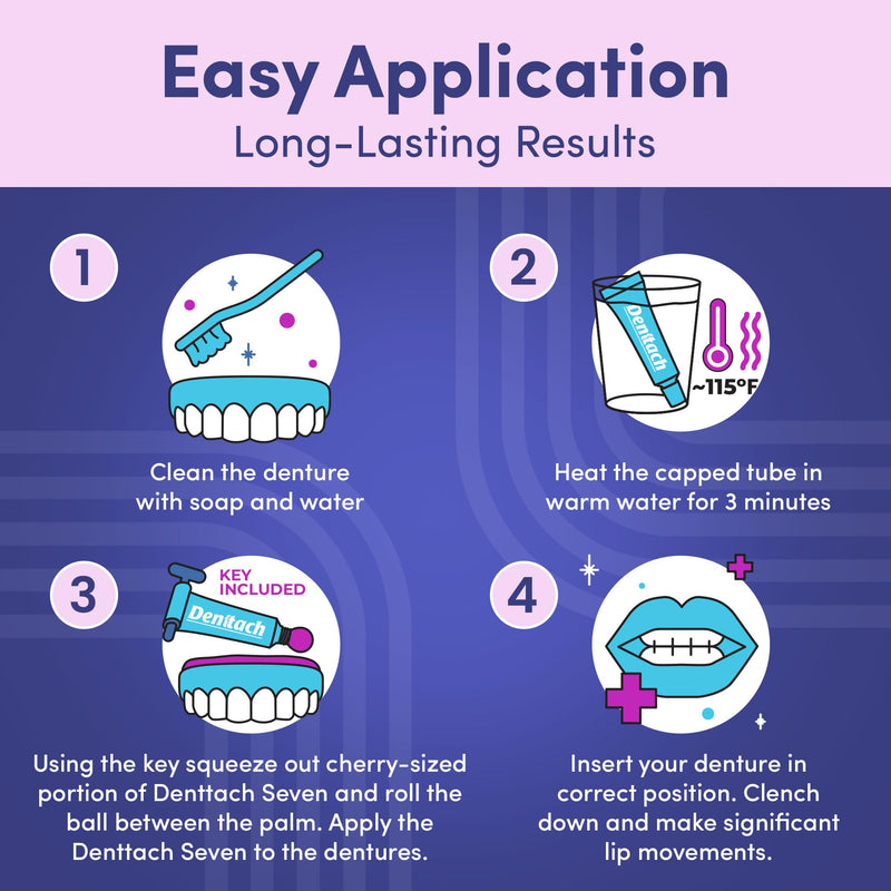 Denttach Thermoplastic Denture Adhesive – Up to 7 Days Cushion Reliner (Pack of 3)