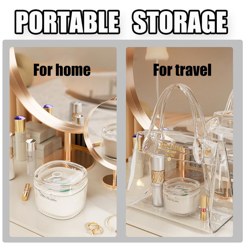 Denture Case Kit with Mirror – Travel Retainer Cleaner Case for Braces & Dentures
