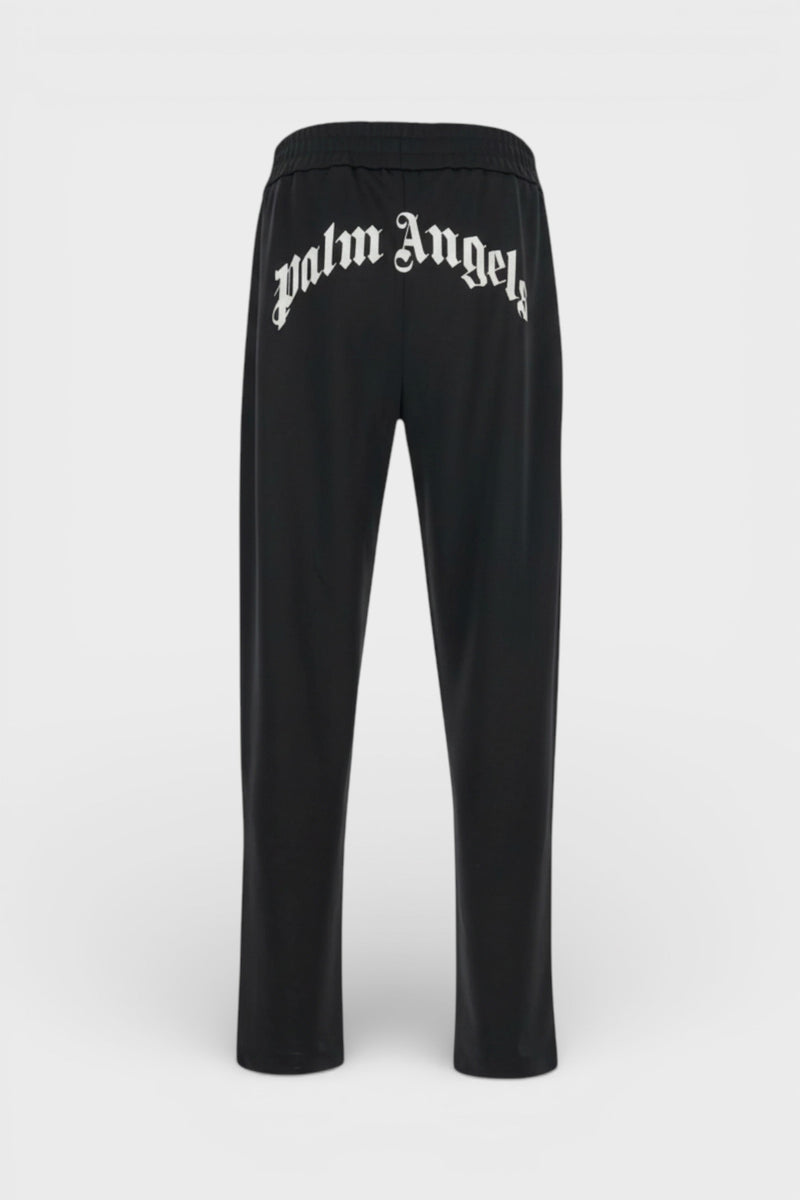 Curved Logo Track Pants Black