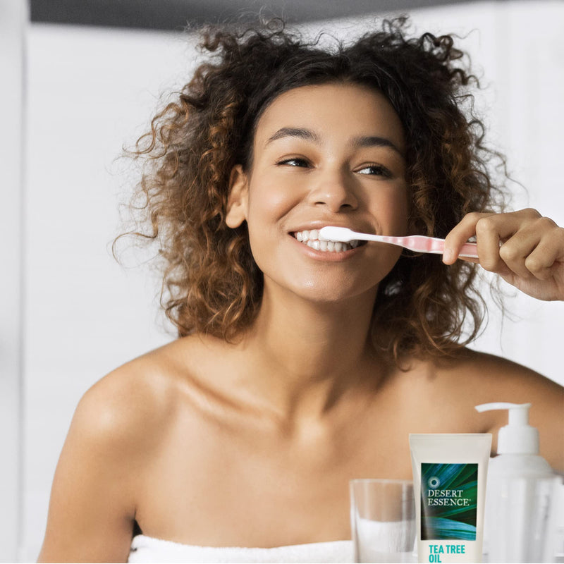 Desert Essence Tea Tree Oil & Neem Toothpaste - Fluoride-Free, Vegan, Wintergreen 6.25 oz