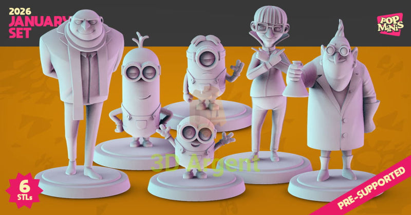 Despicable Me Figures compatible D&D DragonLance Miniatures Pop Minis