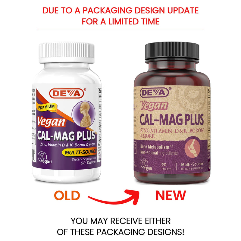 DEVA Vegan Calcium Magnesium Plus Zinc – 90 Tablets