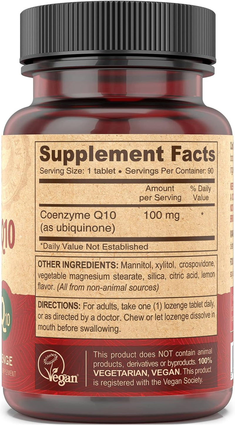 DEVA Vegan Coenzyme Q10 100mg - Chewable, 90 Tablets, Pack of 2