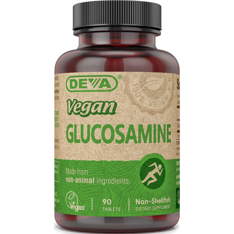 DEVA Vegan Glucosamine Tablets – 90-Count Bottle | 100% Vegan, Non-GMO