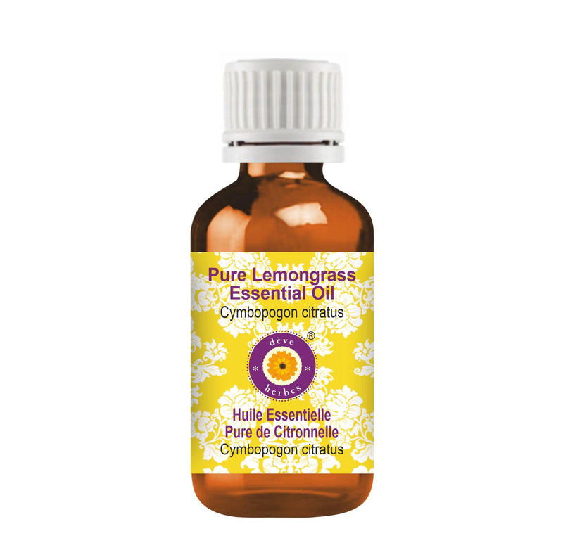 Deve Herbes Pure Lemongrass Essential Oil – Steam Distilled 50ml
