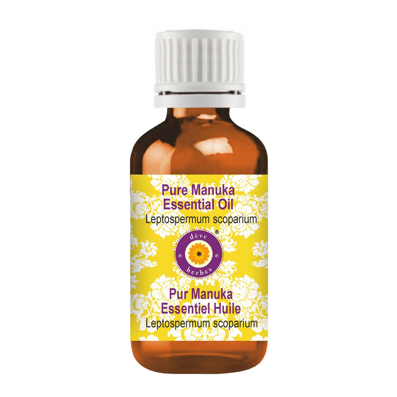 dève herbes Manuka Essential Oil (Leptospermum scoparium) Pure | Non-Sticky | Non-Greasy | Lightweight | Men & Women | All Skin Types | Steam Distilled 5ml (0.16 oz)