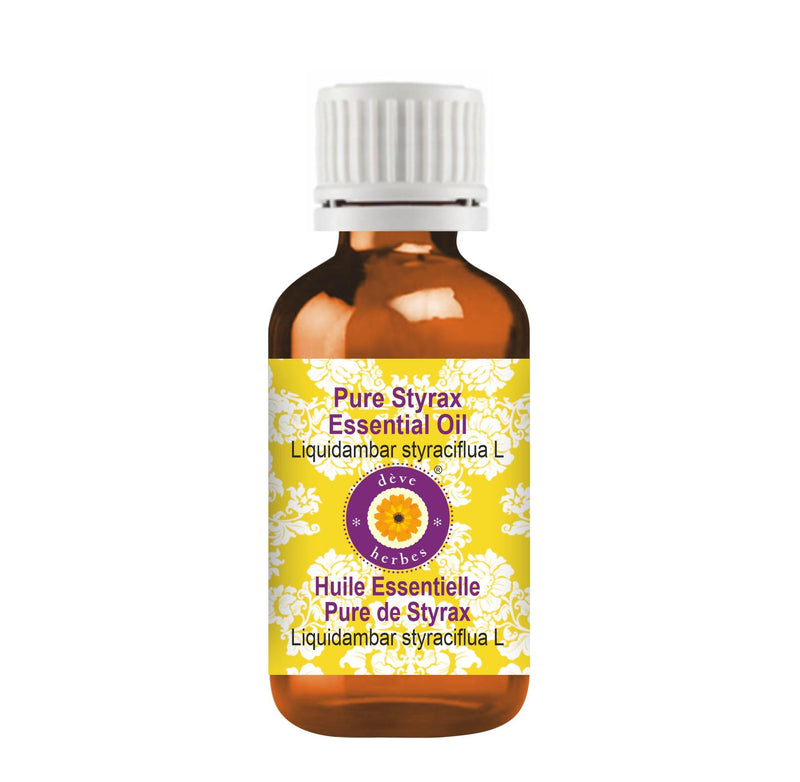 Deve Herbes Pure Styrax Essential Oil (Liquidambar styraciflua L) – Steam Distilled, 10ml