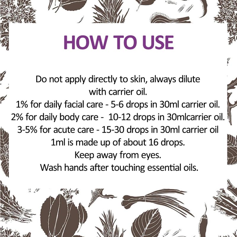 dève herbes Thyme Essential Oil - Thymus vulgaris, Steam Distilled, 10ml Glass Dropper