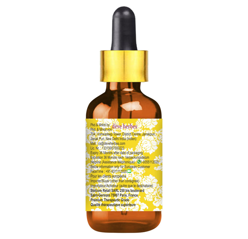 dève herbes Vetiver Essential Oil 5ml | Steam Distilled, Glass Dropper, Vetiveria zizanoides