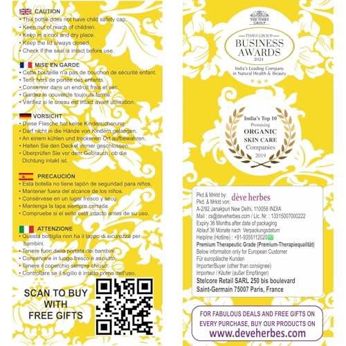 dève herbes Vetiver Essential Oil 5ml | Steam Distilled, Glass Dropper, Vetiveria zizanoides