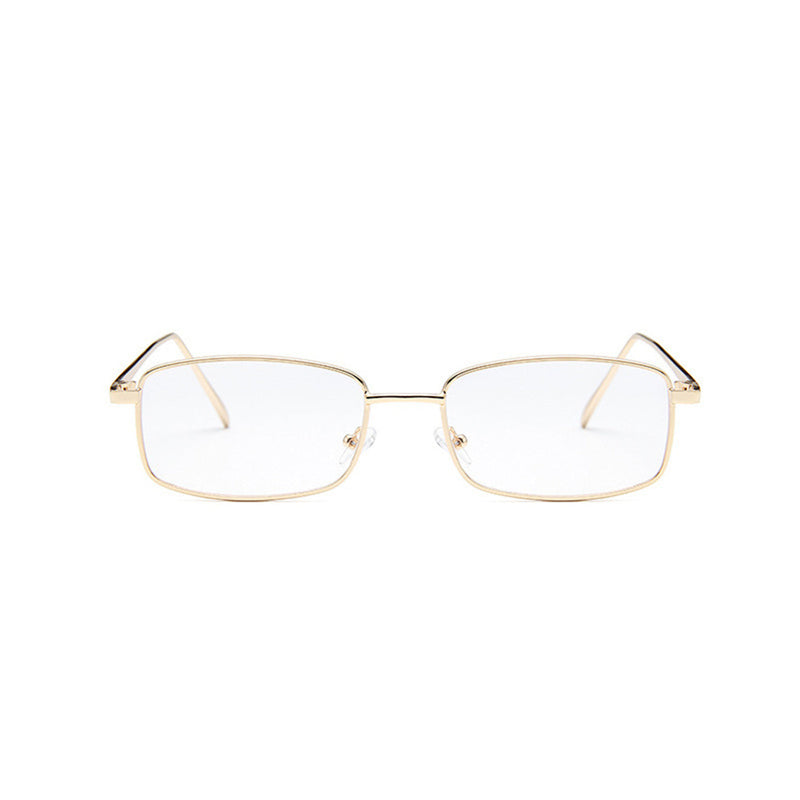 Retro Small Box Square Metal Glasses