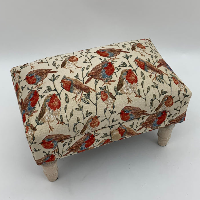 ROBIN FABRIC FOOTSTOOL WITH DRAWER
