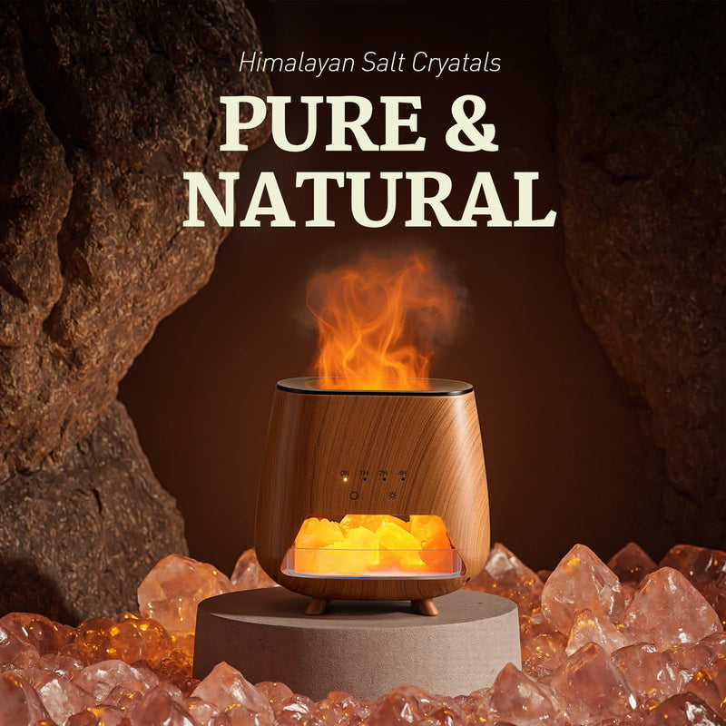 2-in-1 Ultrasonic Aromatherapy Diffuser | Essential Oil & Himalayan Salt Lamp