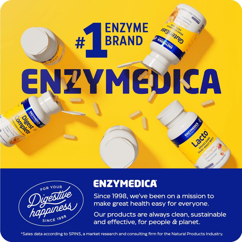 Enzymedica Digest Gold + ATPro – Maximum Strength Digestive Enzymes, 14 Key Enzymes, 240 Capsules