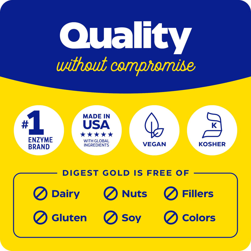 Enzymedica Digest Gold + ATPro – Maximum Strength Digestive Enzymes, 14 Key Enzymes, 240 Capsules