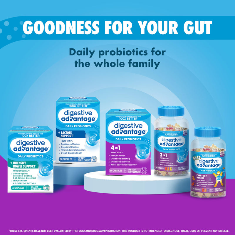 Digestive Advantage Probiotics – Daily Probiotics for Gut Health & Immune Support (60ct)