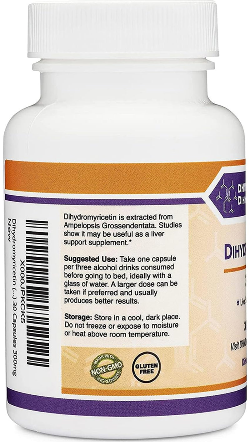 Dihydromyricetin DHM Liver Support | Hovenia Dulcis Extract 300mg - 30 Caps (Pack of 2)