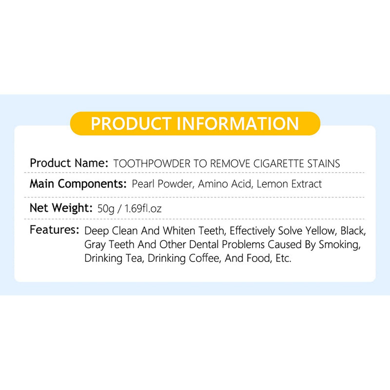 DISAAR BEAUTY Smokers Tooth Powder – Remove Tobacco Stains & Whitens Teeth (50g)
