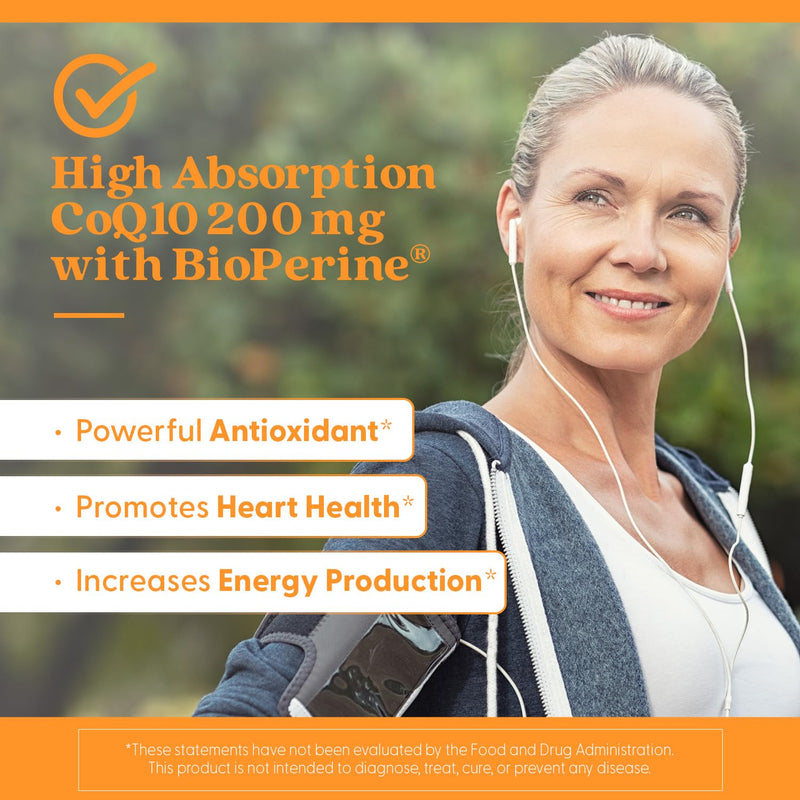 Doctor's Best High Absorption CoQ10 - Heart & Energy Support | 60 Veggie Softgels