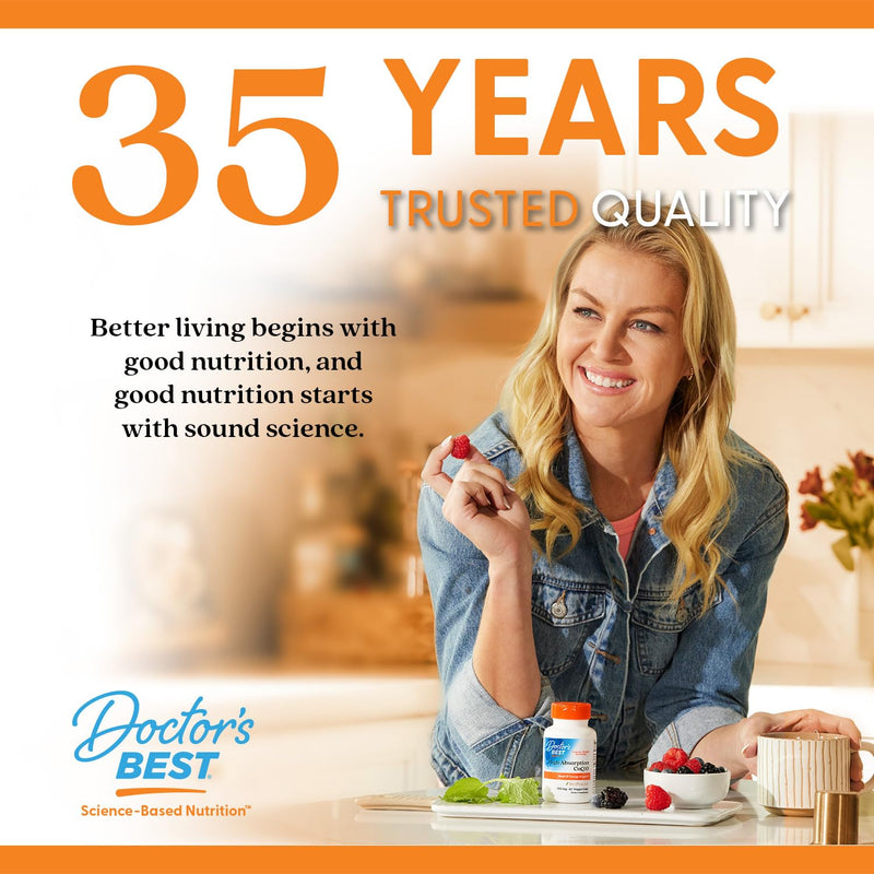 Doctor's Best High Absorption CoQ10 - Heart & Energy Support | 60 Veggie Softgels