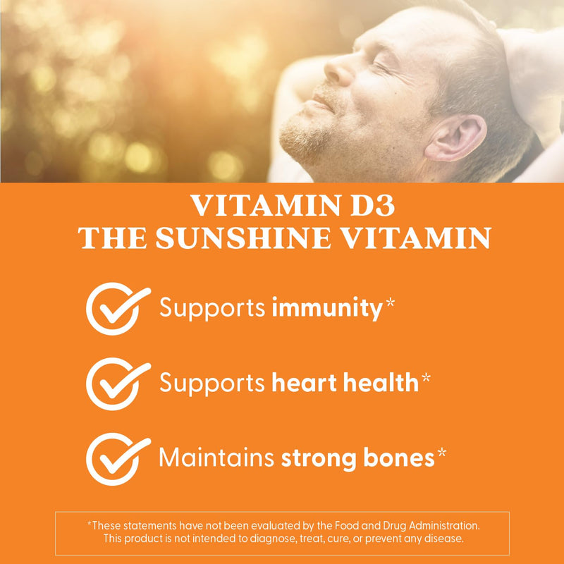 Doctor's Best Vitamin D3 5000 IU - Supports Heart, Bones & Immunity - Non-GMO, Gluten Free, Soy Free, Vegetarian - 180 Veggie Softgels