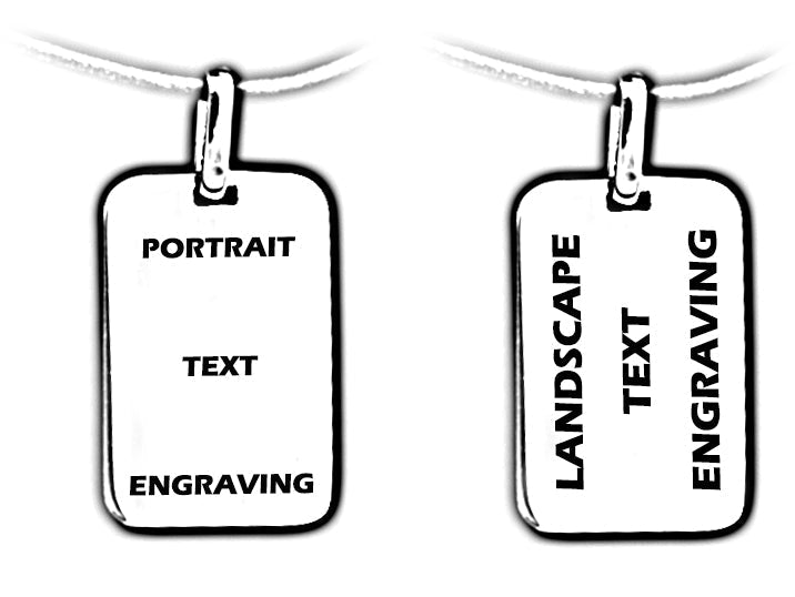 Personalised Mens' Tag Necklace â€“ 18kt Plated Custom Photo & Text Engraved Dog Tag Pendant for Men