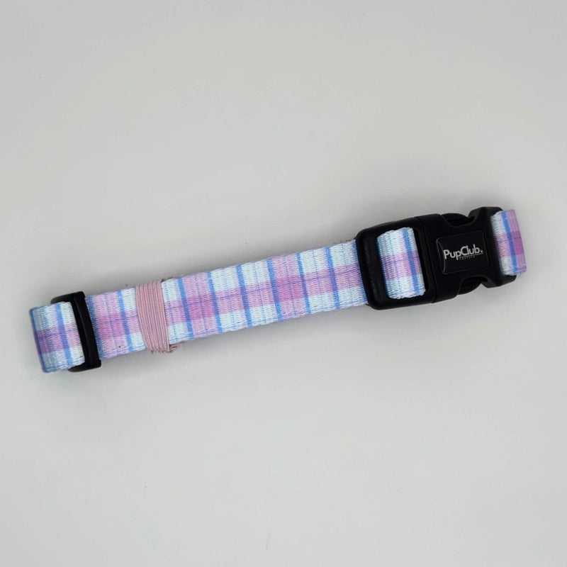 PupClub Dog Collar - Pink Tartan