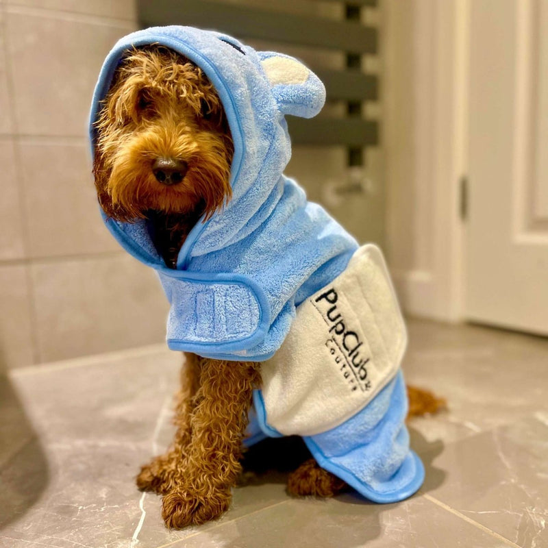 PupClub Dog Drying Robe - Blue