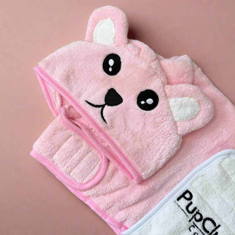 PupClub Dog Drying Robe - Pink