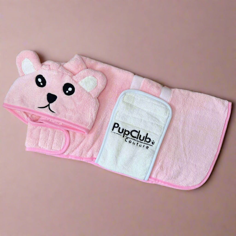 PupClub Dog Drying Robe - Pink