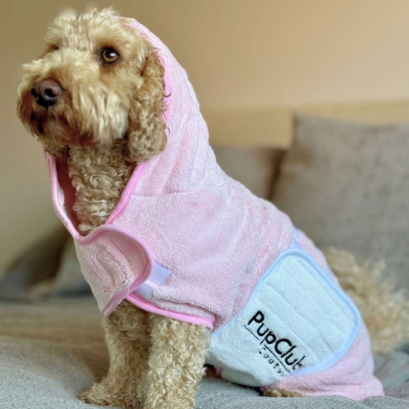PupClub Dog Drying Robe - Pink