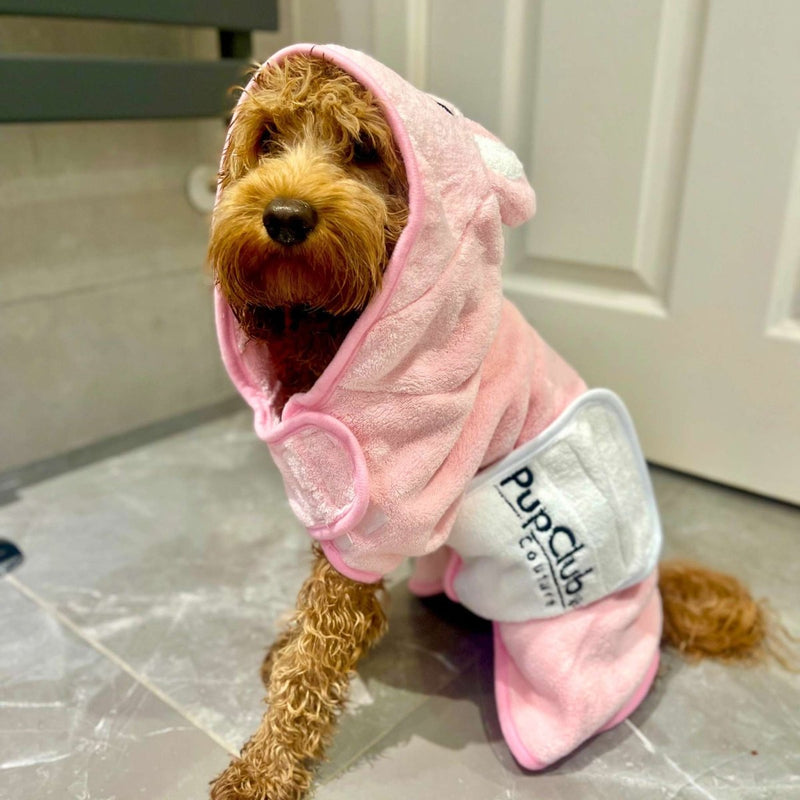 PupClub Dog Drying Robe - Pink