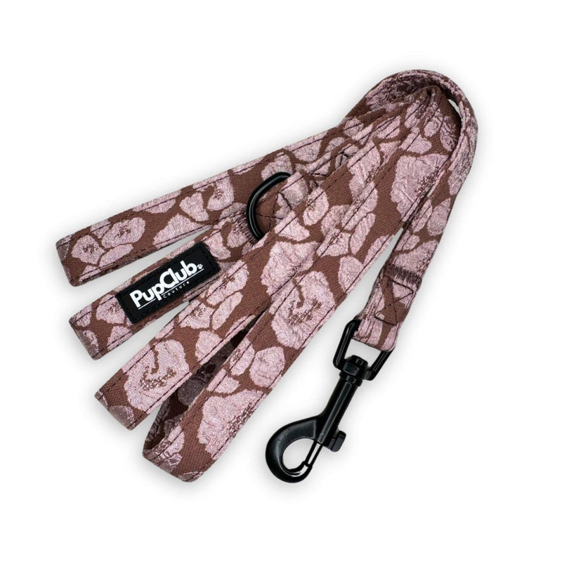 PupClub Dog Luxe Lead - Mocha Petals