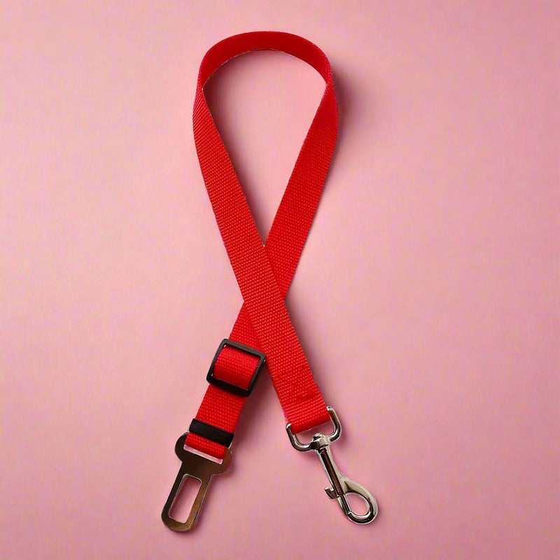 PupClub Dog Seat Belt Restraint - Red
