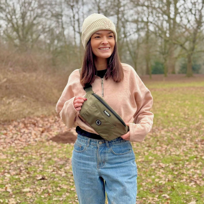 PupClub Dog Dog Walking Bum Bag - Khaki Green