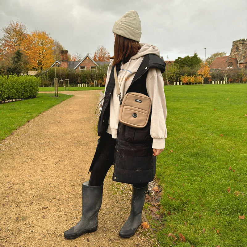 PupClub Dog Mini Dog Walking Bag - Tan